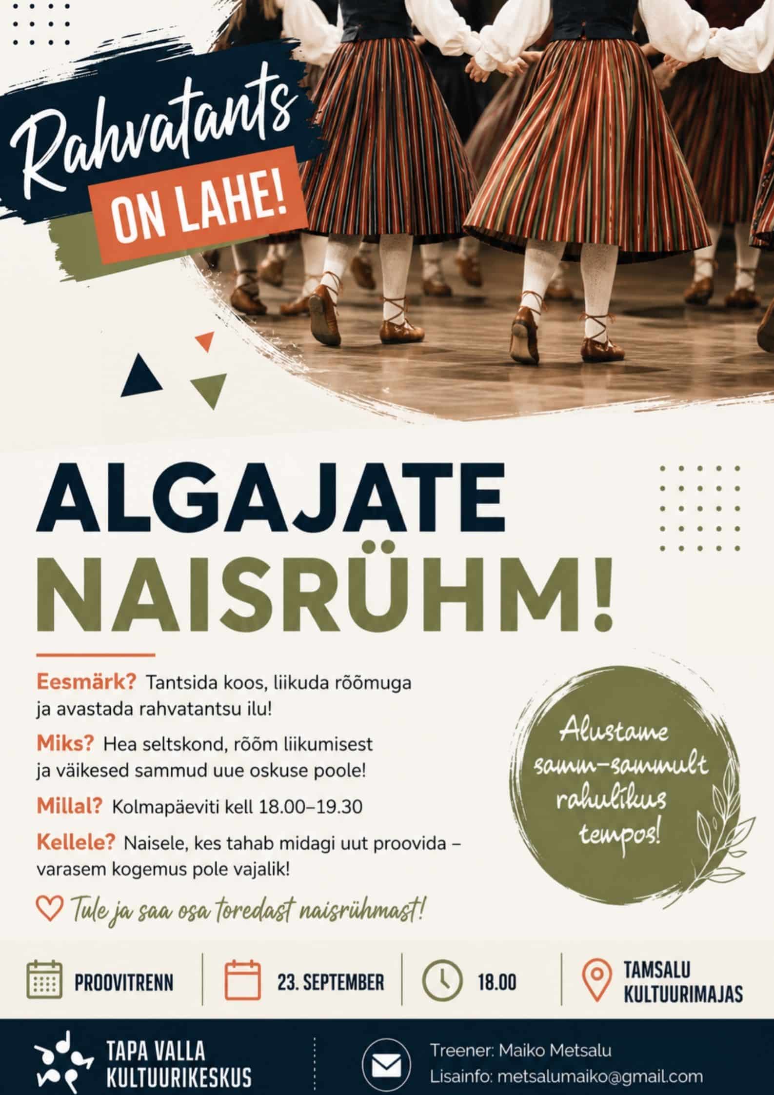 ALGAJATE NAISRÜHM ALUSTAB