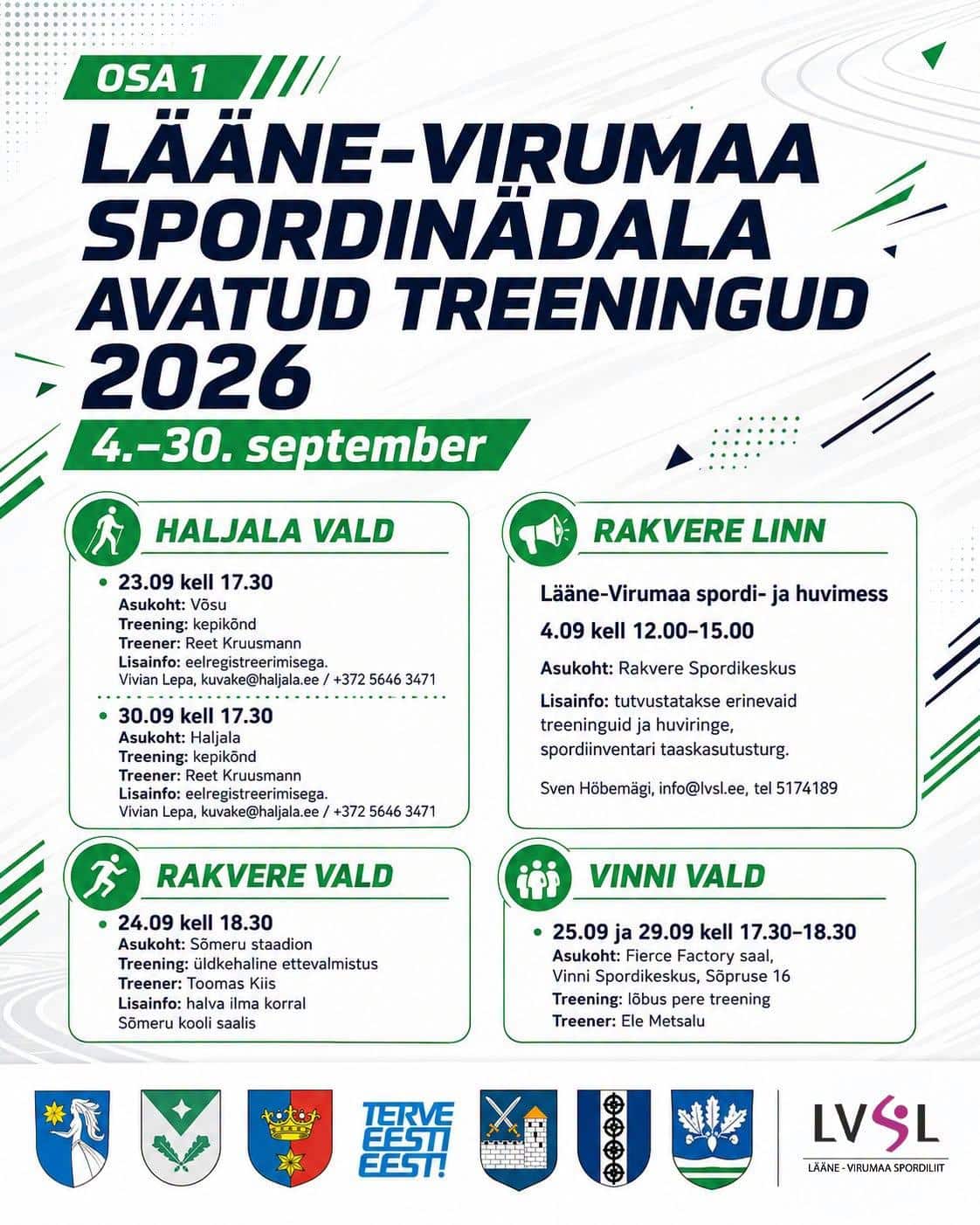 Lääne - Virumaa Spordinädala avatud treeningud